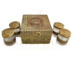 Jar Mina Dry Fruit Box – Gold Finish Decorative Gift Box With Glass Jar - Image 7