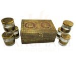 Jar Mina Dry Fruit Box – Gold Finish Decorative Gift Box With Glass Jar - Image 6