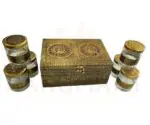 Meenakari Dry Fruit Box with Glass Jars – Designer Gift Box for Festive Use - Image 6