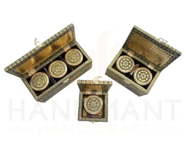 Meenakari Dry Fruit Box with Glass Jars – Designer Gift Box for Festive Use - Image 2