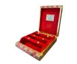 Gold Finish Bangle Box – Premium Velvet Lined Jewellery Storage Box 9.5X11.5 Inch - Image 3