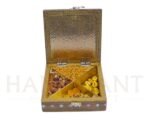 Decorative Dry Fruit Box – 4 Compartment Gift Box (6x6 Inch) - Image 3