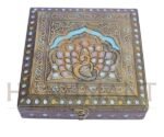 Decorative Dry Fruit Box – 4 Compartment Gift Box (8x8 Inch)