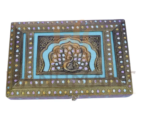 Decorative Dry Fruit Box – 6 Compartment Gift Box (12x8 Inch) (1) meenakari dry fruit box 6 compartment