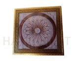 Decorative Puja Bajot | 3D Flower Design Pooja Chowki (15 x 15 Inch) - Image 2