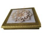Decorative Puja Bajot | 3D Design Pooja Chowki (15 x 15 Inch) - Image 2