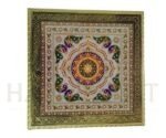 Hanumant Handicraft Traditional Printed Pooja Chowki 15x15 Wooden Bajot