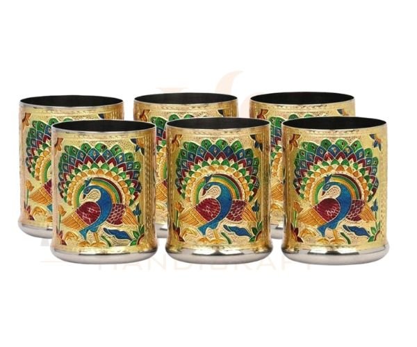 Designer Stainless Glass Set (2) Designer Stainless Glass Set - Image 1