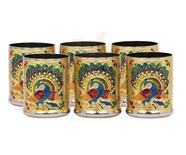Designer Stainless Glass Set - Image 1