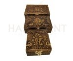 Antique Rajwadi Jewellery Box with Velvet Interior | Pooja Box - Image 3