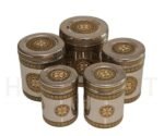 Meenakari Stainless Steel Container Set – Premium Storage Container for Kitchen & Wedding Gift