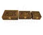 Antique Mina Rajwadi Jewellery Box with Velvet Interior - Image 2