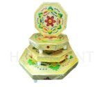 Pel Bush Bajot Golden | Pooja Chowki with Base – Traditional Mandir Stand