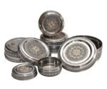 Stainless Steel Decorative Container Set with Floral Design | Premium Storage - Image 4