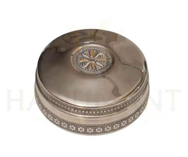 Luxury Stainless Steel Decorative Storage Box – Handcrafted Steel Container for Festival & Gifting - Set of 4 - Image 3