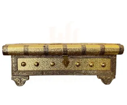Handcrafted Heritage Vanity Box – Red & Gold Vintage Style