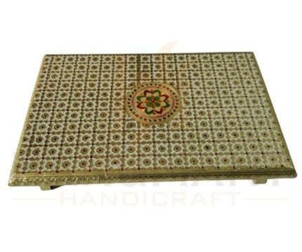 White Meenakari Patla