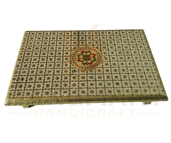 White Meenakari Patla White Meenakari Patla