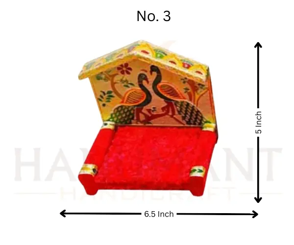 krishna singhasan wooden