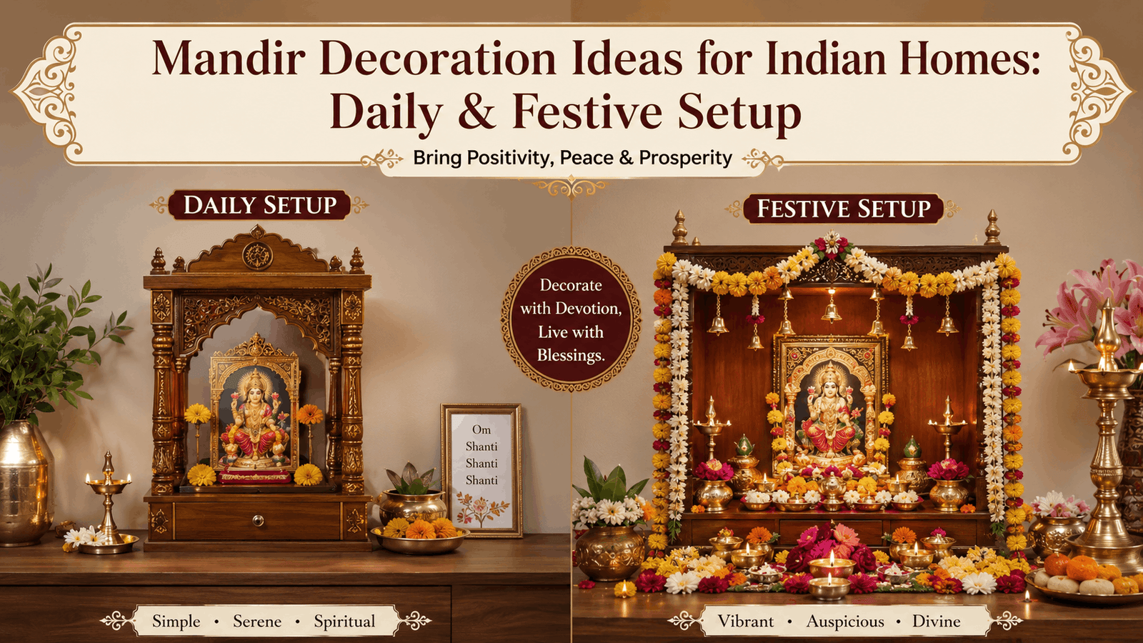 Mandir Decoration Ideas for Indian Homes: Daily & Festive Setup Guide