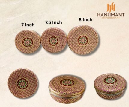 Meenakari Steel Box - Wholesale Return Gifts Online India (Pink)