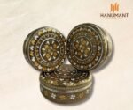Handcrafted Meenakari Steel Gift Box (Gold) - Image 2
