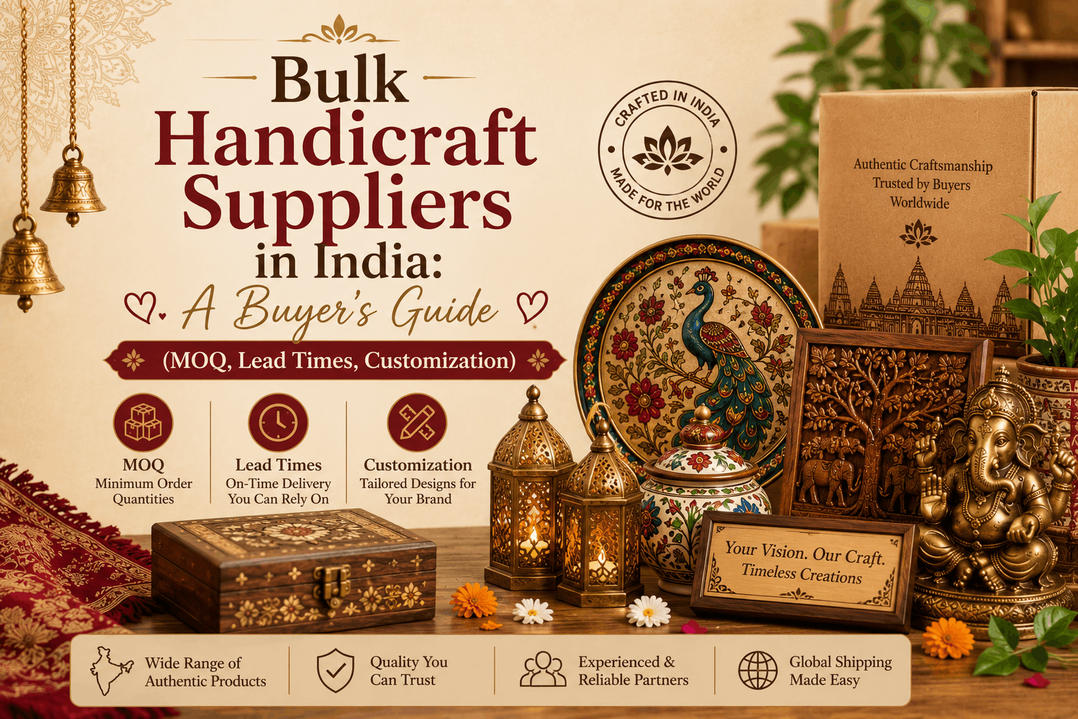 Bulk Handicraft Suppliers in India: A Buyer's Guide to MOQ, Lead Times & Customization