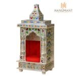 Silver Meenakari Handcrafted Home Mandir for Pooja Room