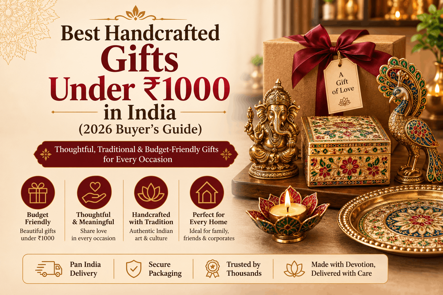 Best Handcrafted Gifts Under ₹1000 in India (2026 Guide)